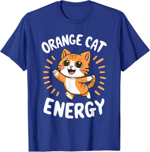 Orange Cat Energy T-Shirt - T-Shirt | Royal