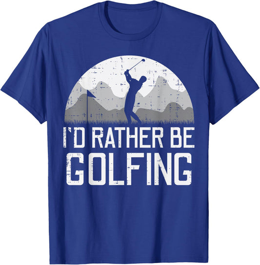 Id Rather Be Golfing Golfer Golf Player Dad Men Women Kids T-Shirt - T-Shirt | Royal