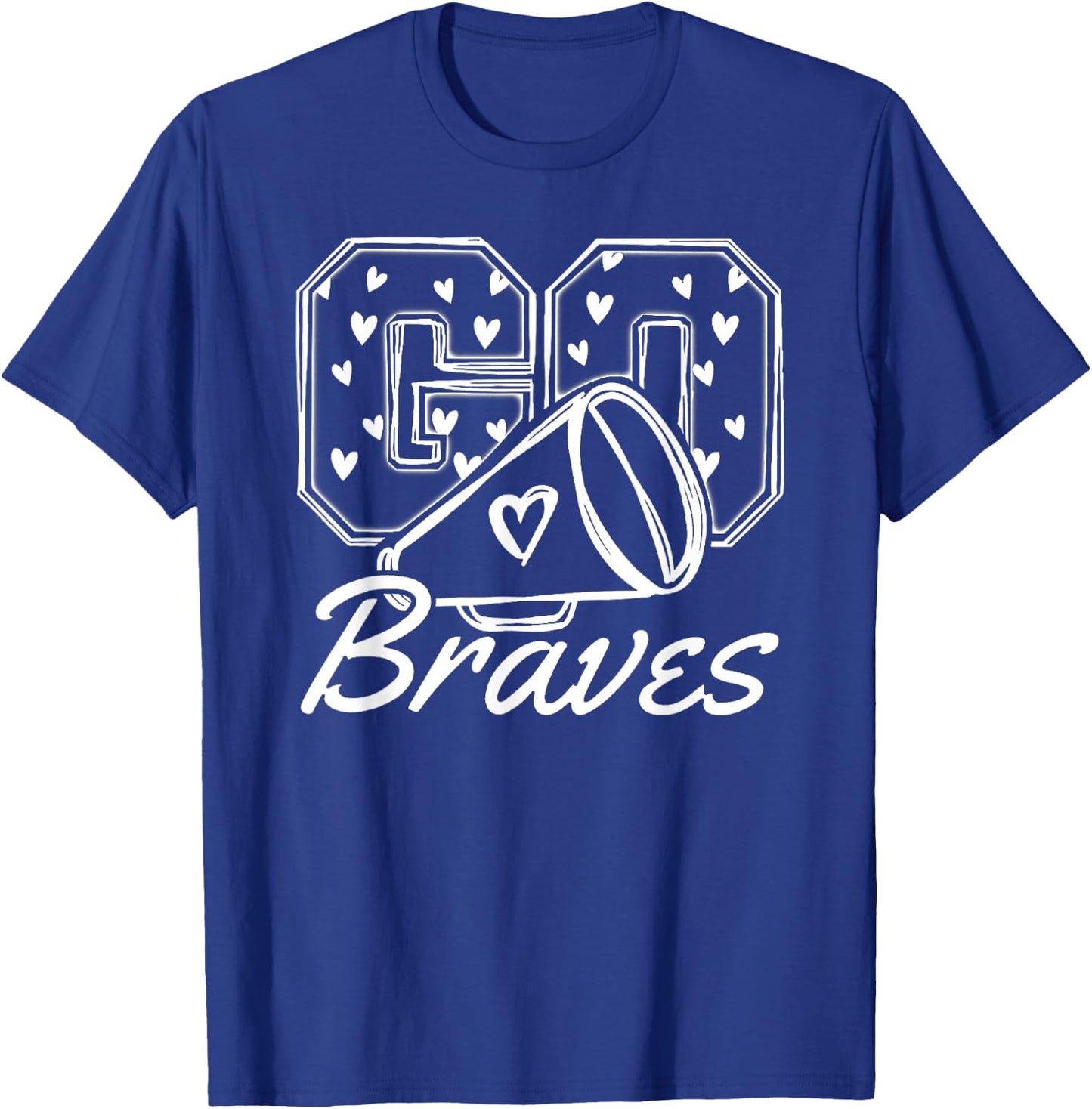 Vintage Braves School Team Spirit Girls Kids T-Shirt - T-Shirt | Royal