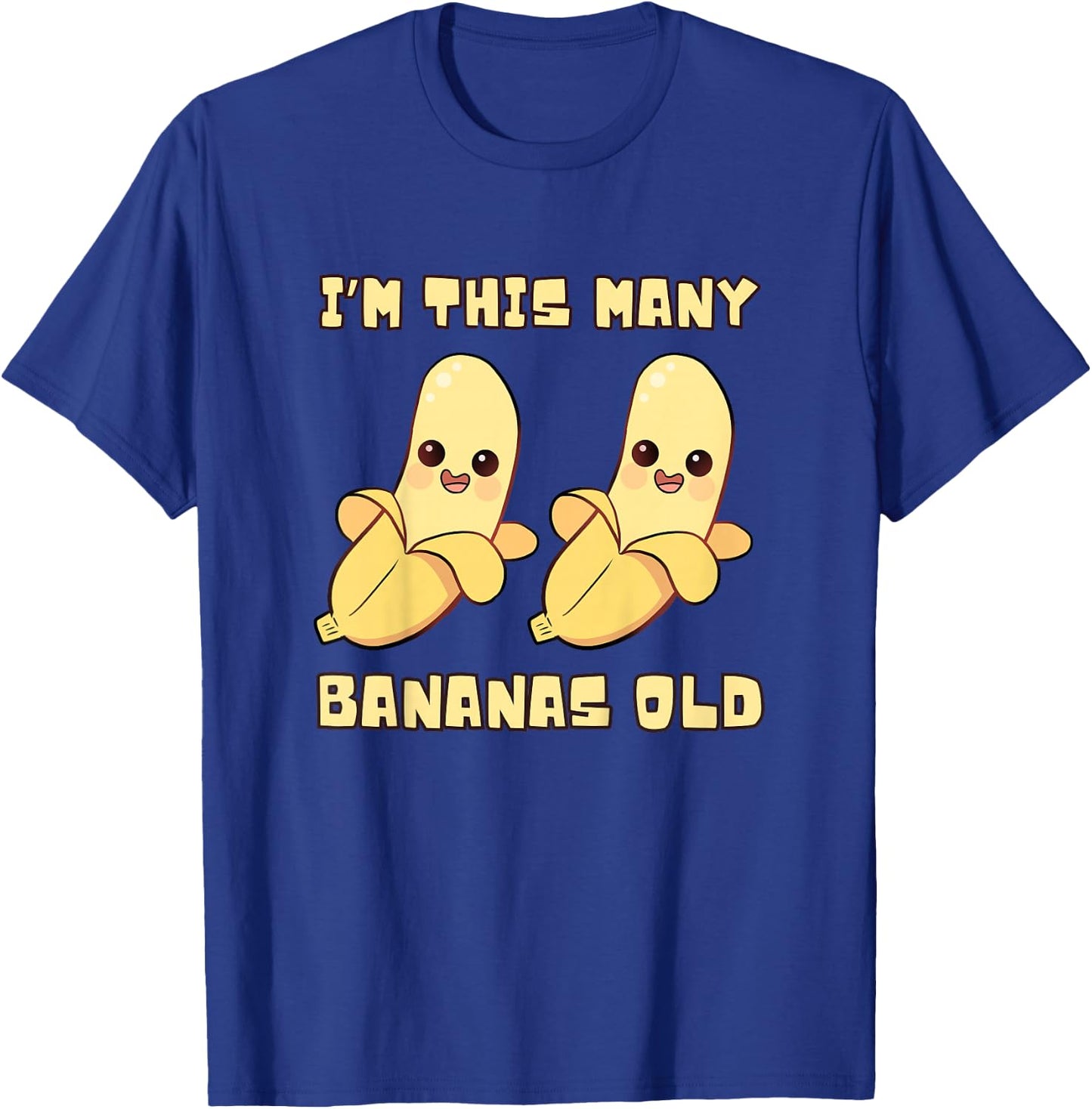I'm This Many Bananas Old - Banana 2nd Birthday 2 Years Old T-Shirt - T-Shirt | Royal