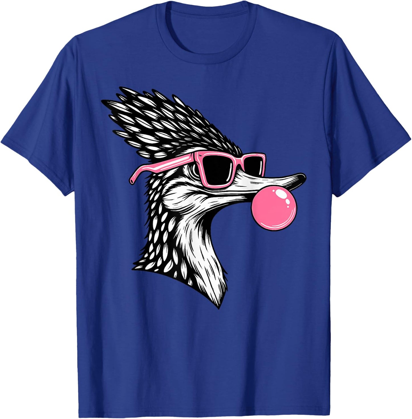 Roadrunner Blowing Bubble Gum Bird Watcher Nature Lover T-Shirt - T-Shirt | Royal
