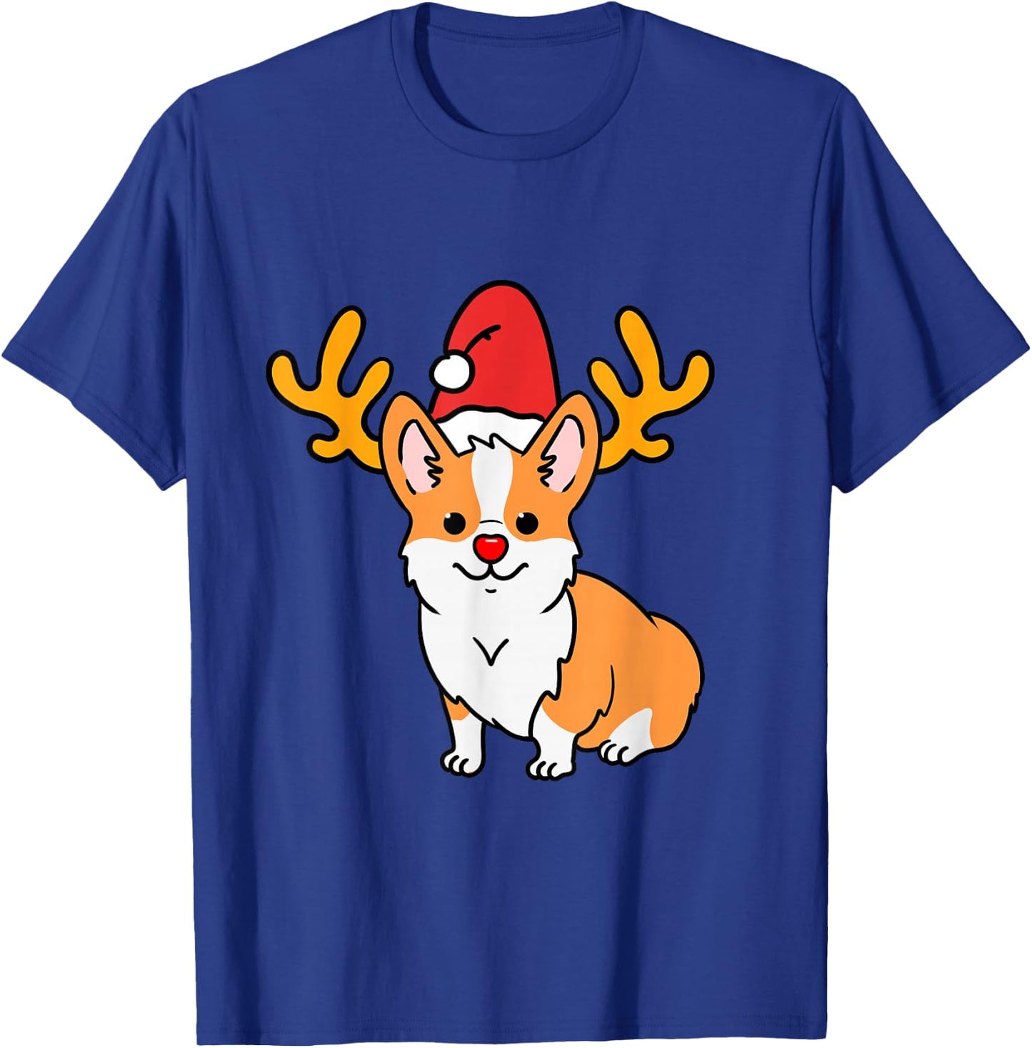 Corgi Reindeer Corgi Christmas T-Shirt - T-Shirt | Royal