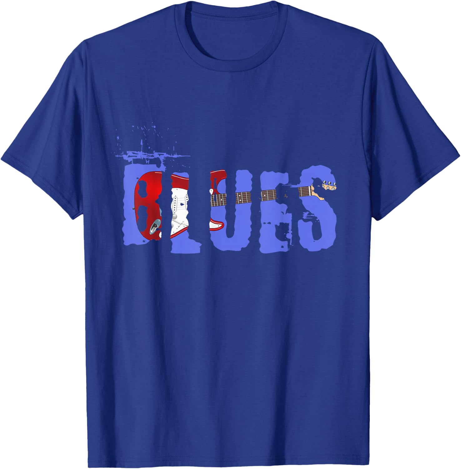 Vintage Look Blues Guitar T-Shirt - T-Shirt | Royal