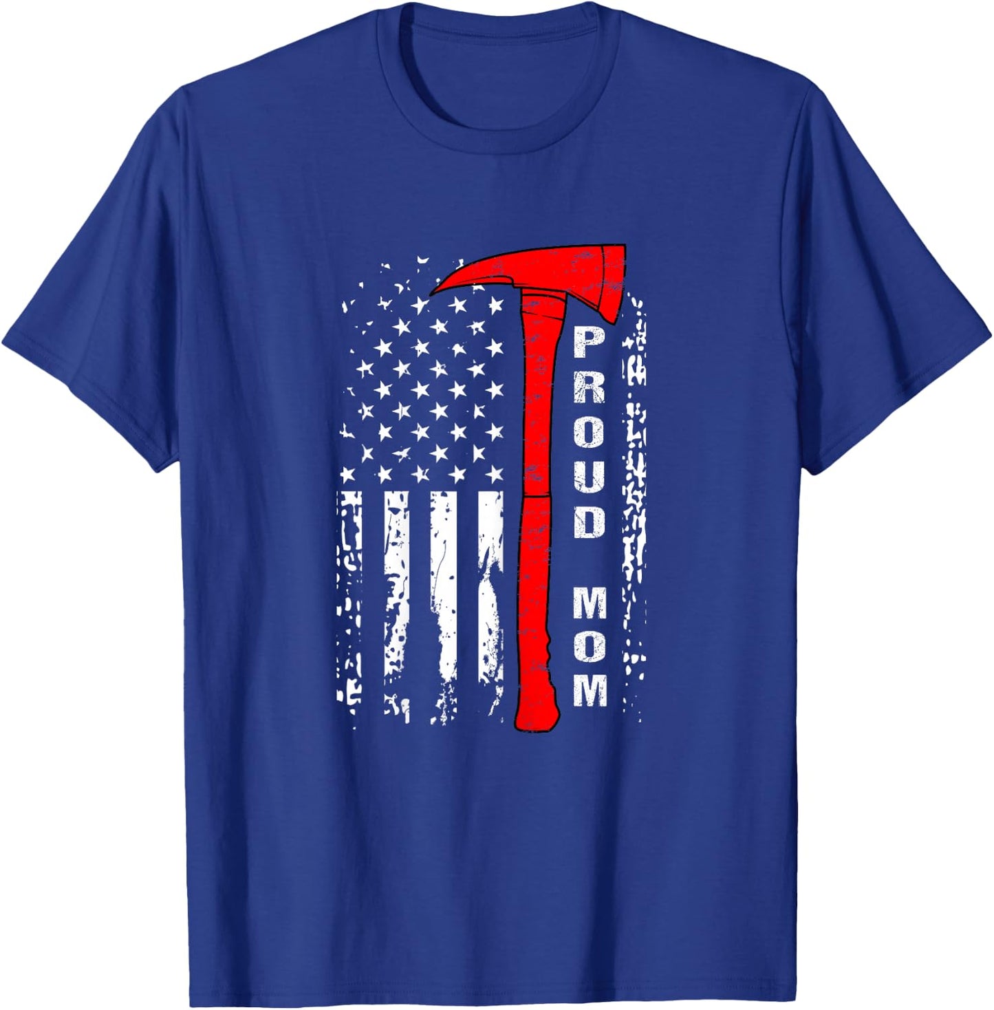 Firefighter Mom Shirt Proud Mom of Brave Firefighter T-Shirt - T-Shirt | Royal