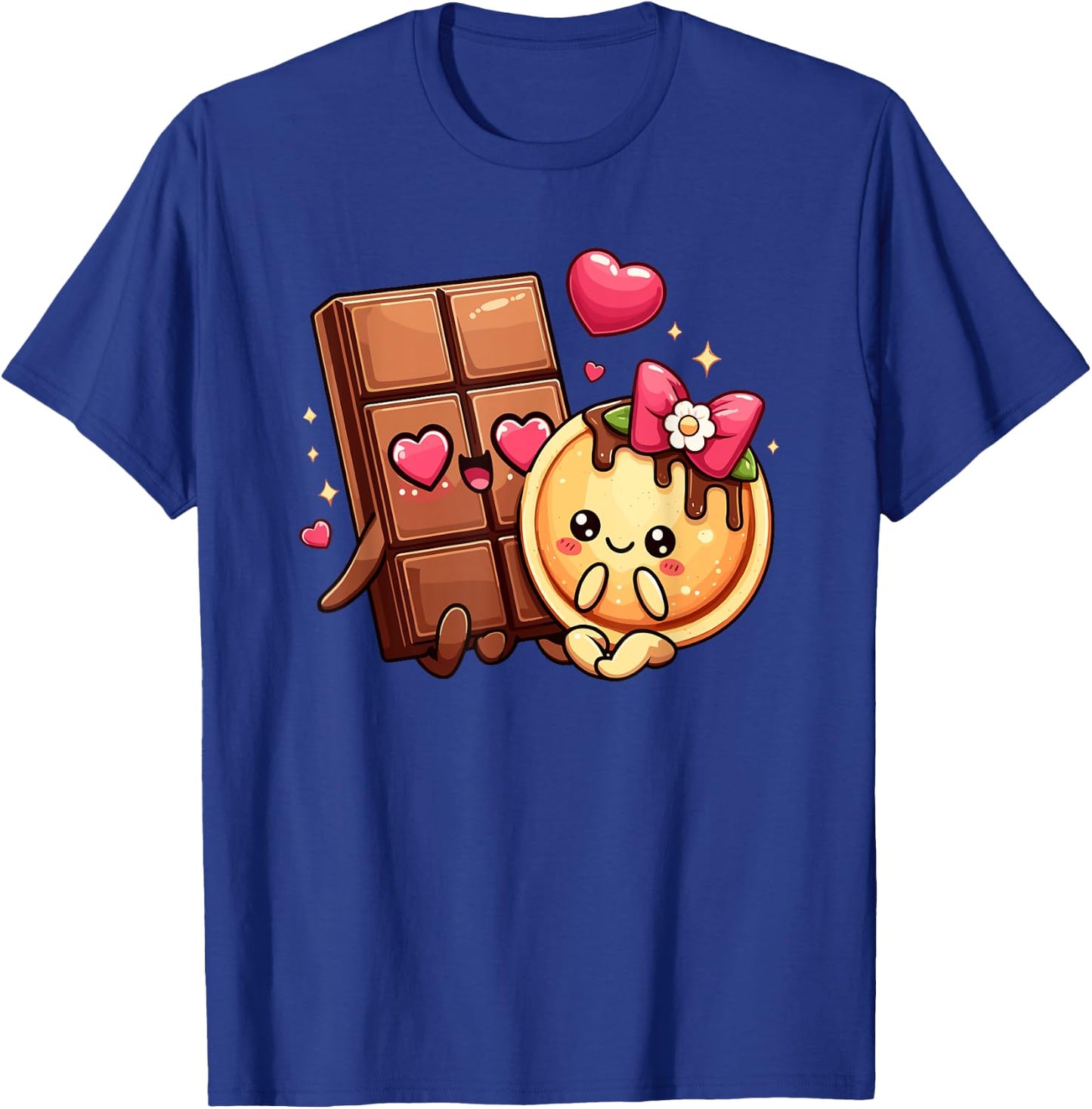 Choco And Pancake Couples Love Matching Chocolate Day T-Shirt - T-Shirt | Royal