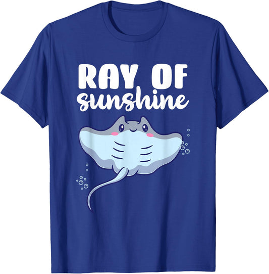 Ray Of Sunshine Stingray Manta Ray Kawaii T-Shirt - T-Shirt | Royal