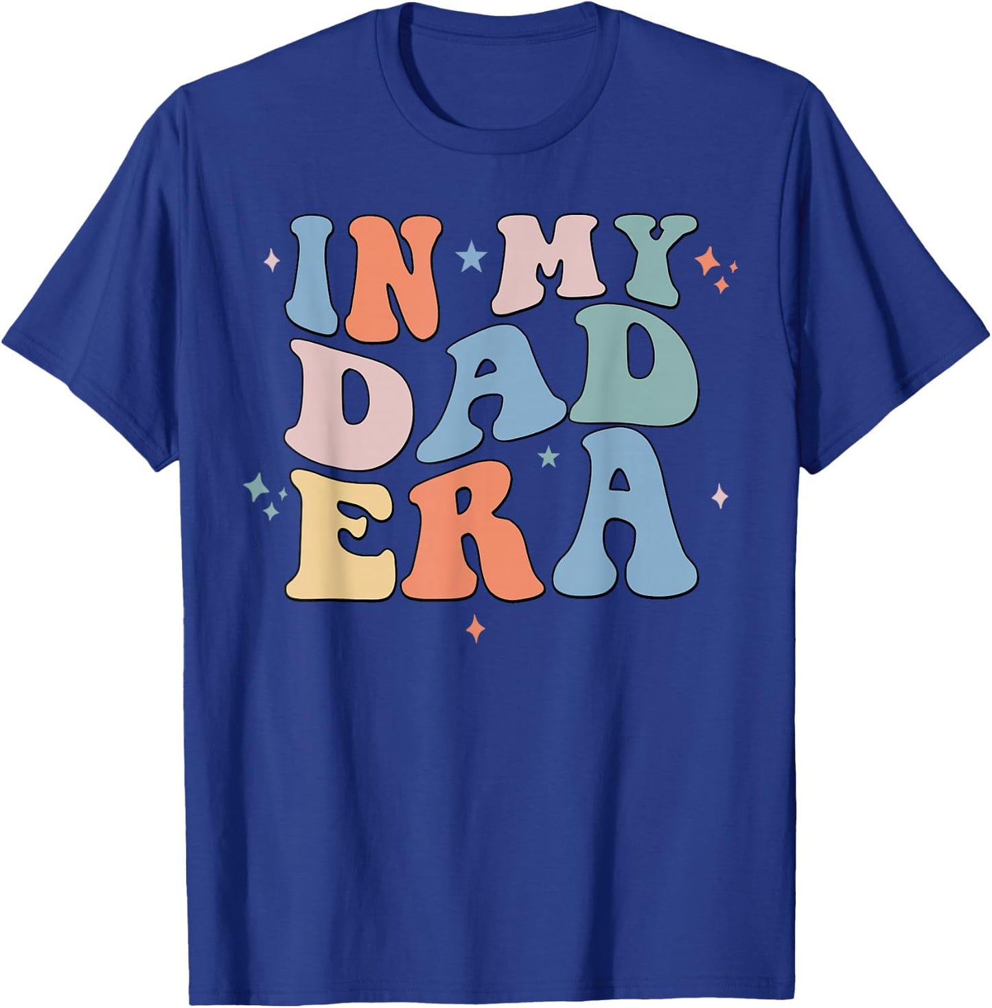 In My Dad Era Retro Groovy Father's Day T-Shirt - T-Shirt | Royal