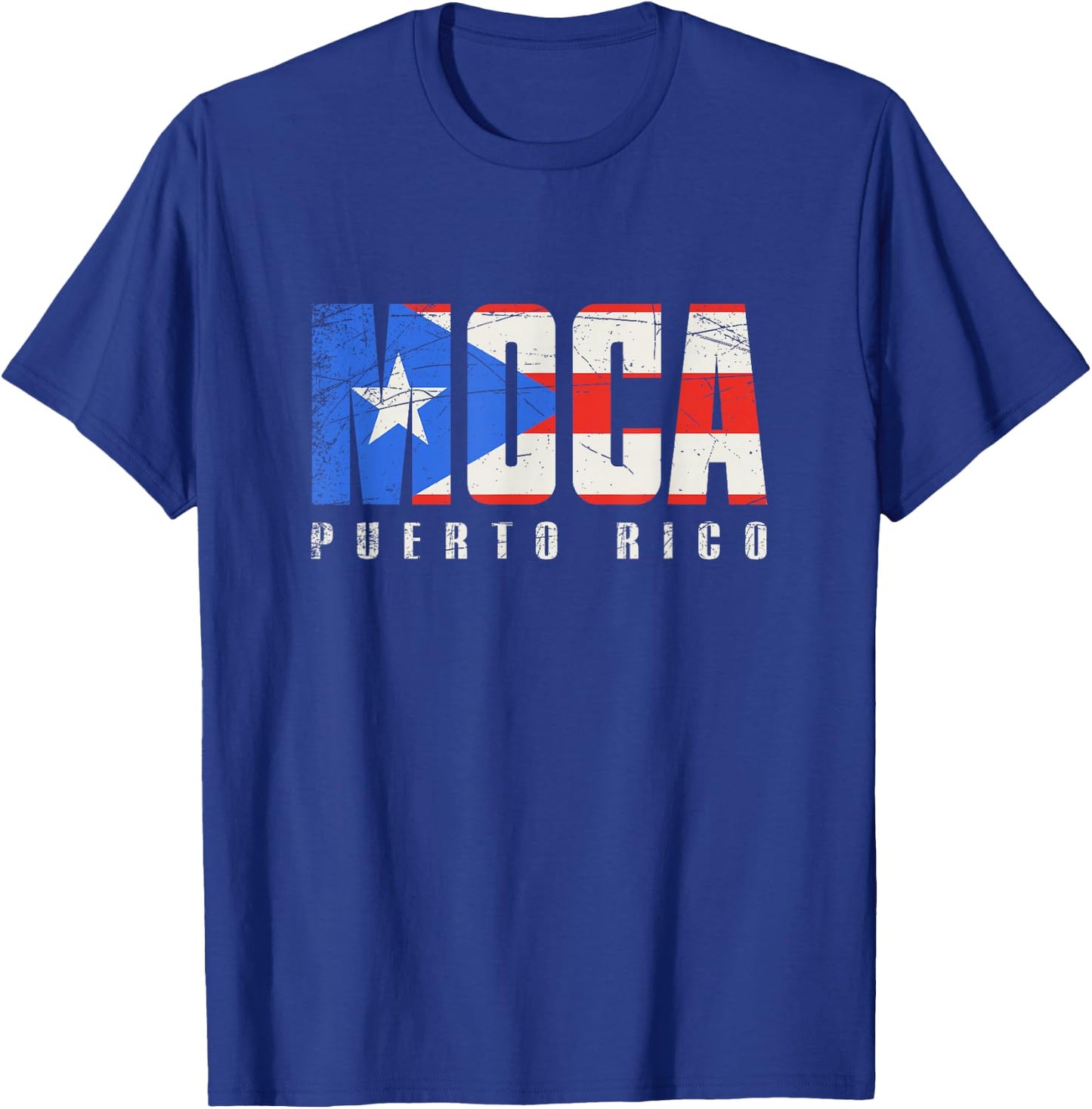 Puerto Rican flag Moca Puerto Rico T-Shirt - T-Shirt | Royal