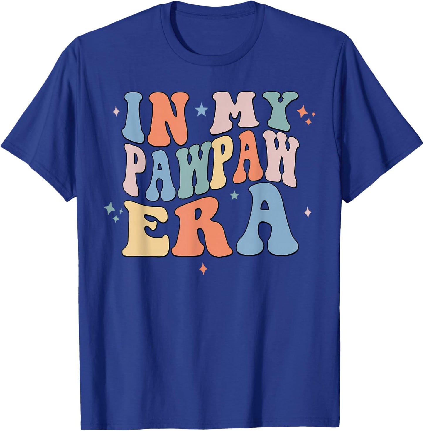 In My Pawpaw Era Retro Groovy Father's Day T-Shirt - T-Shirt | Royal