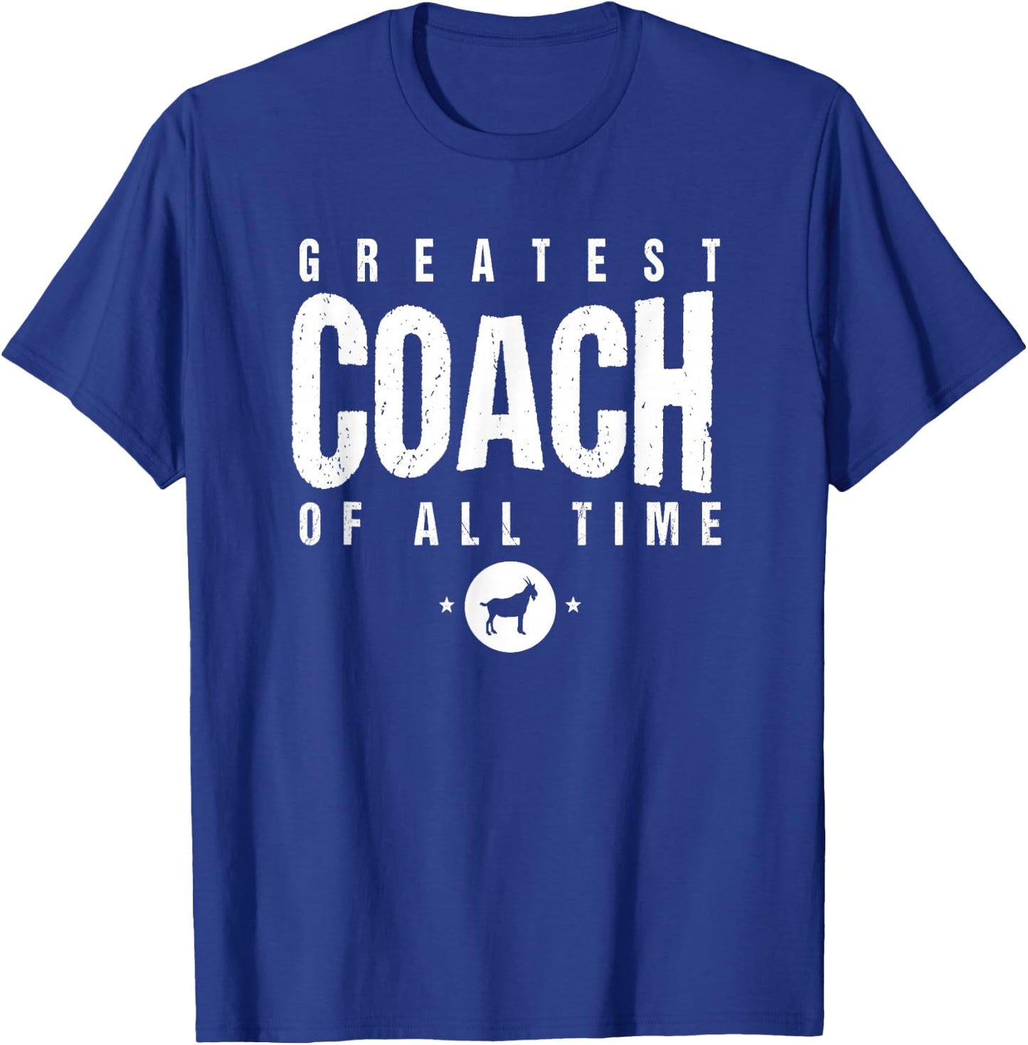 Greatest Coach of All Time Coach Day #1 Best Coach Goat Icon T-Shirt - T-Shirt | Royal