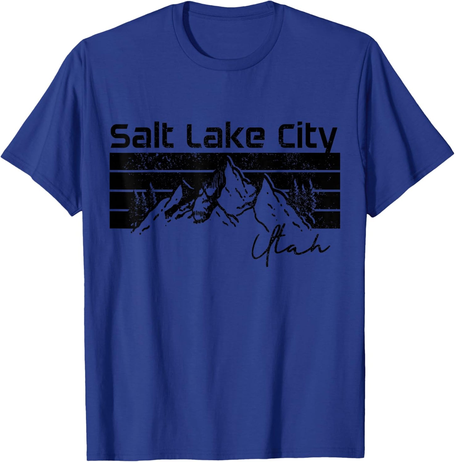 Salt Lake City Utah Souvenir Pride Vintage Mountains T-Shirt - T-Shirt | Royal
