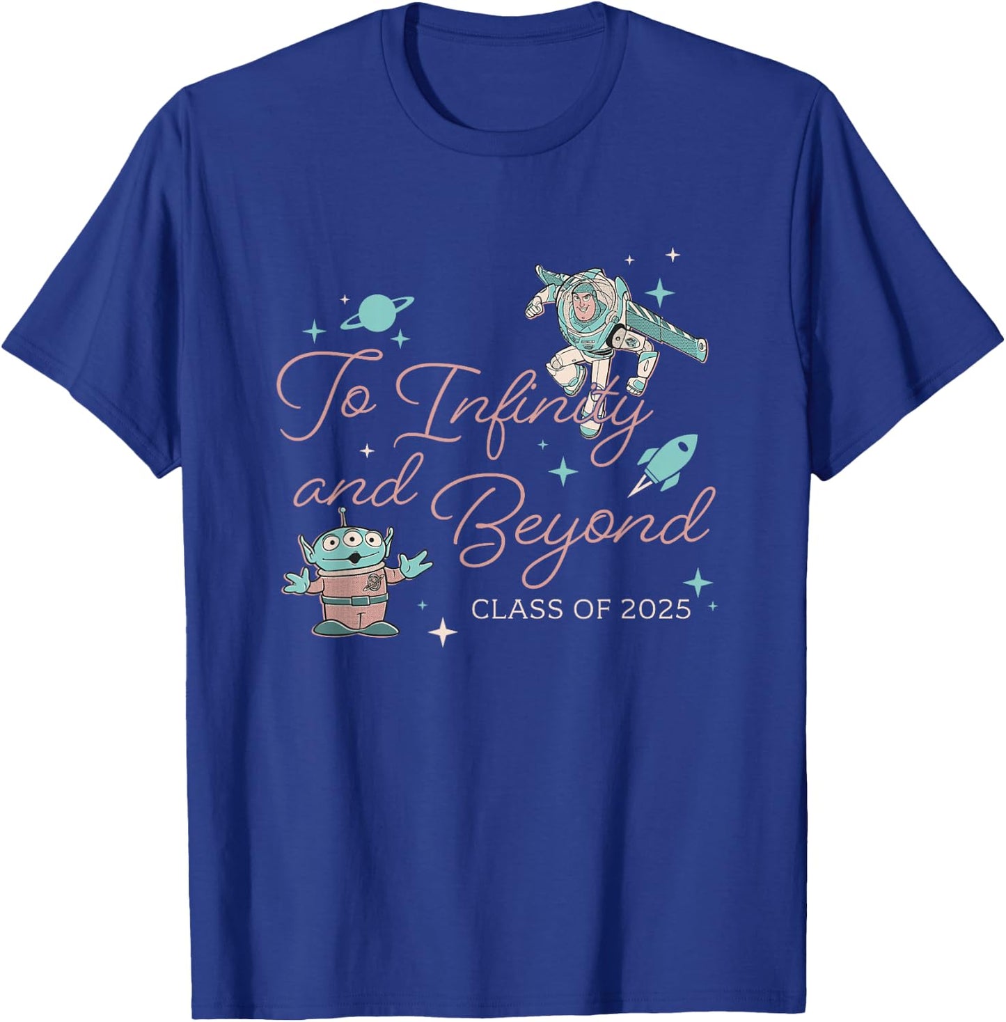 Disney Pixar Toy Story To Infinity And Beyond Retro Logo T-Shirt - T-Shirt | Royal