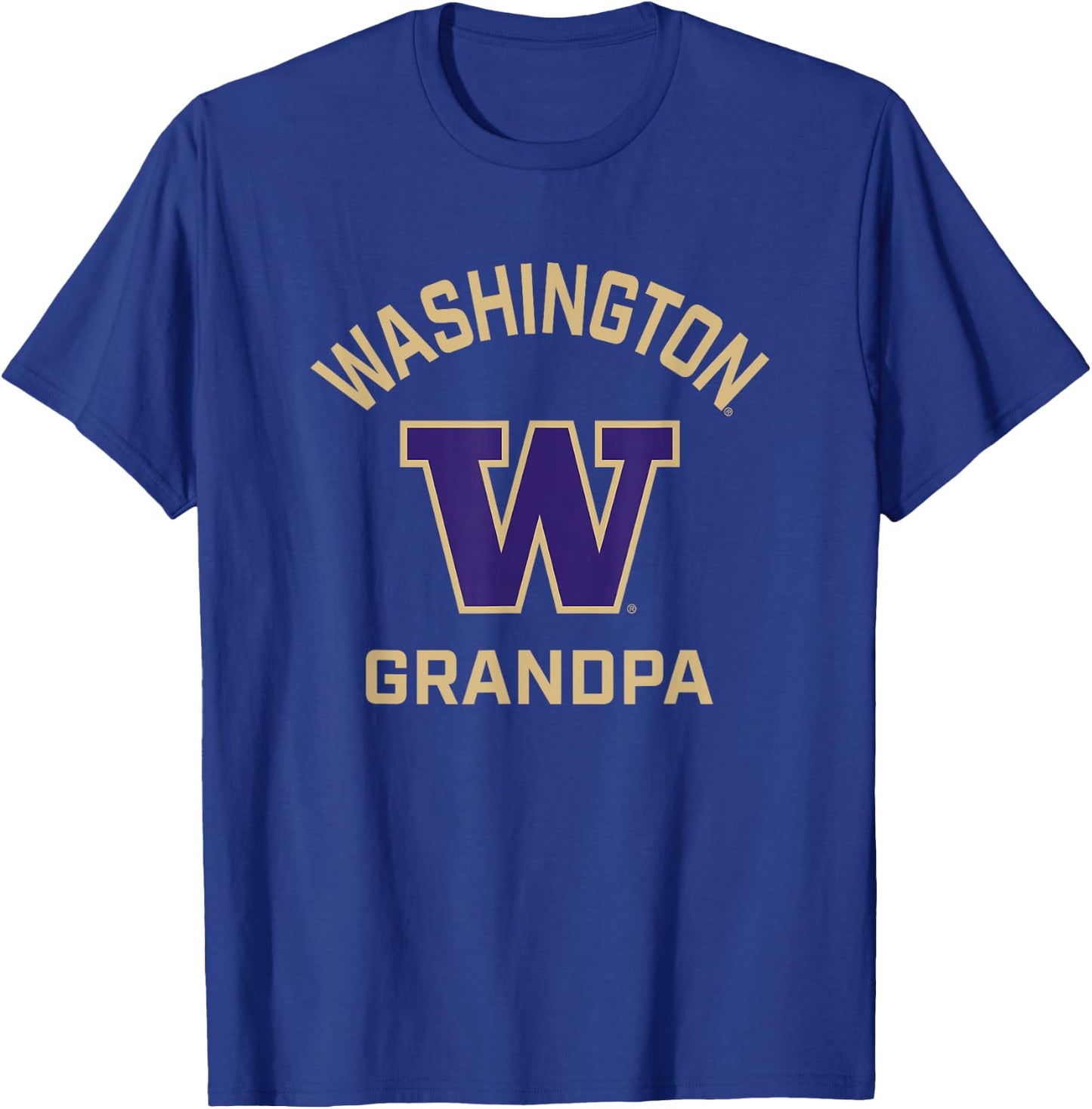 University of Washington Huskies Arched Grandpa T-Shirt - T-Shirt | Royal