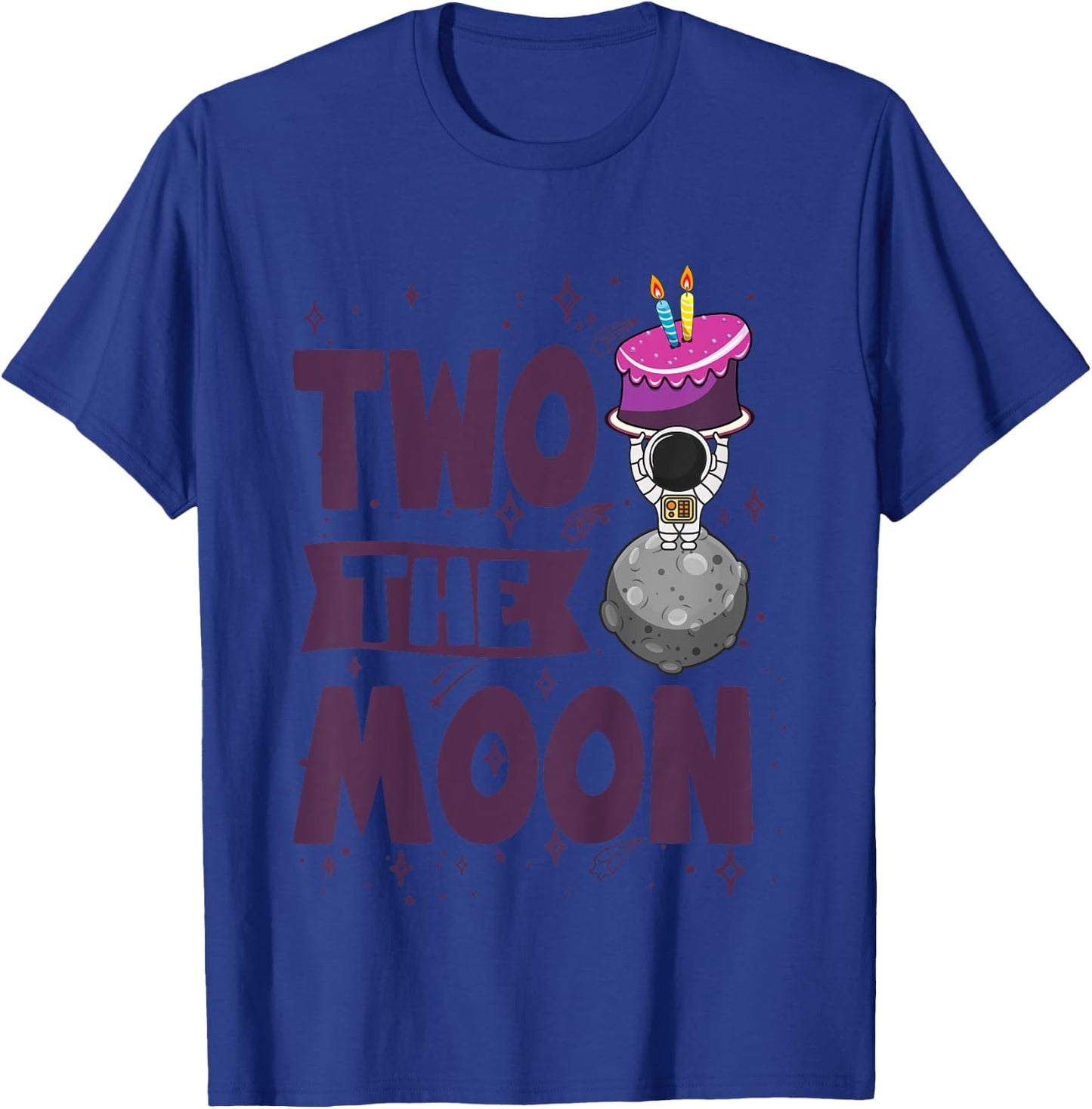 TWO THE MOON Shirt Girls 2nd Birthday Gift 2 Year Old T-Shirt - T-Shirt | Royal