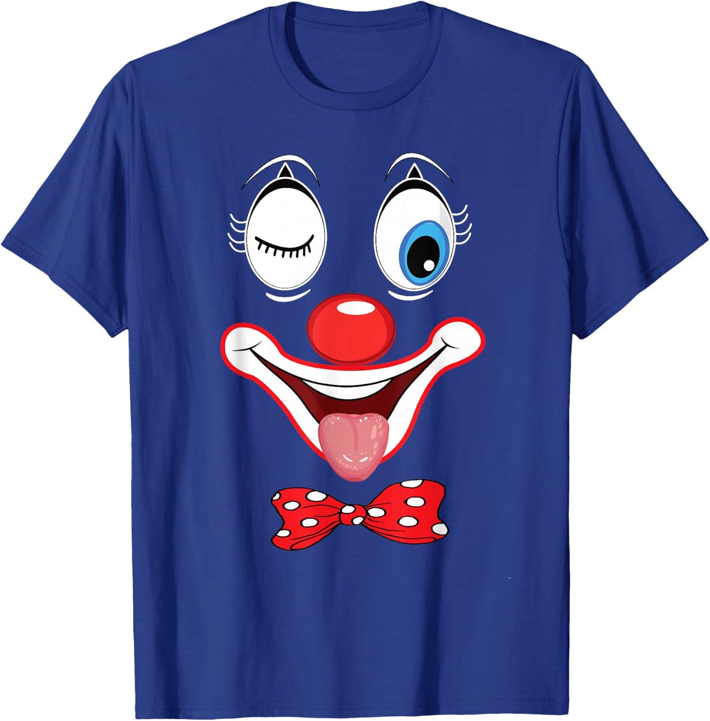 Carnival Clown Face Circus Costume Kids Men Women Carnivals T-Shirt - T-Shirt | Royal