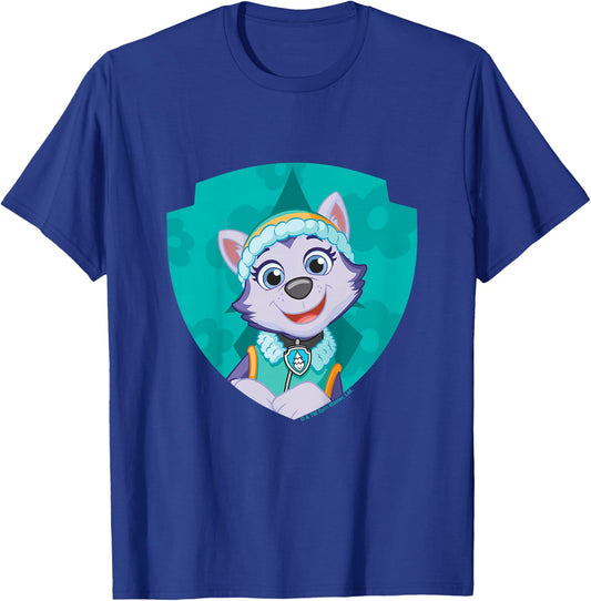 PAW Patrol Everest Big Chest Shield Emblem T-Shirt - T-Shirt | Royal