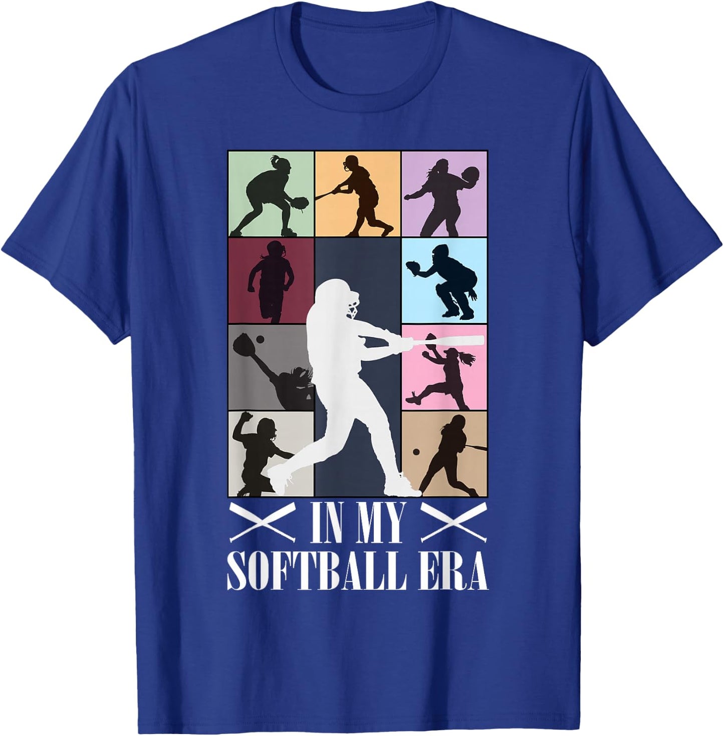 in My Softball Era Funny Softball Girl Player Lover T-Shirt - T-Shirt | Royal
