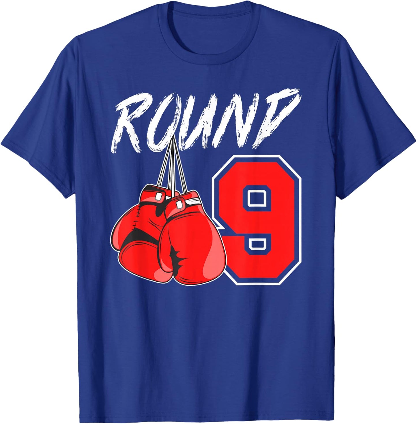 9th Birthday Boxing Boy 9 Year Old Boxer Bday Party T-Shirt - T-Shirt | Royal