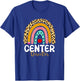 Center Director Leopard Rainbow Back To School Centre T-Shirt - T-Shirt | Royal