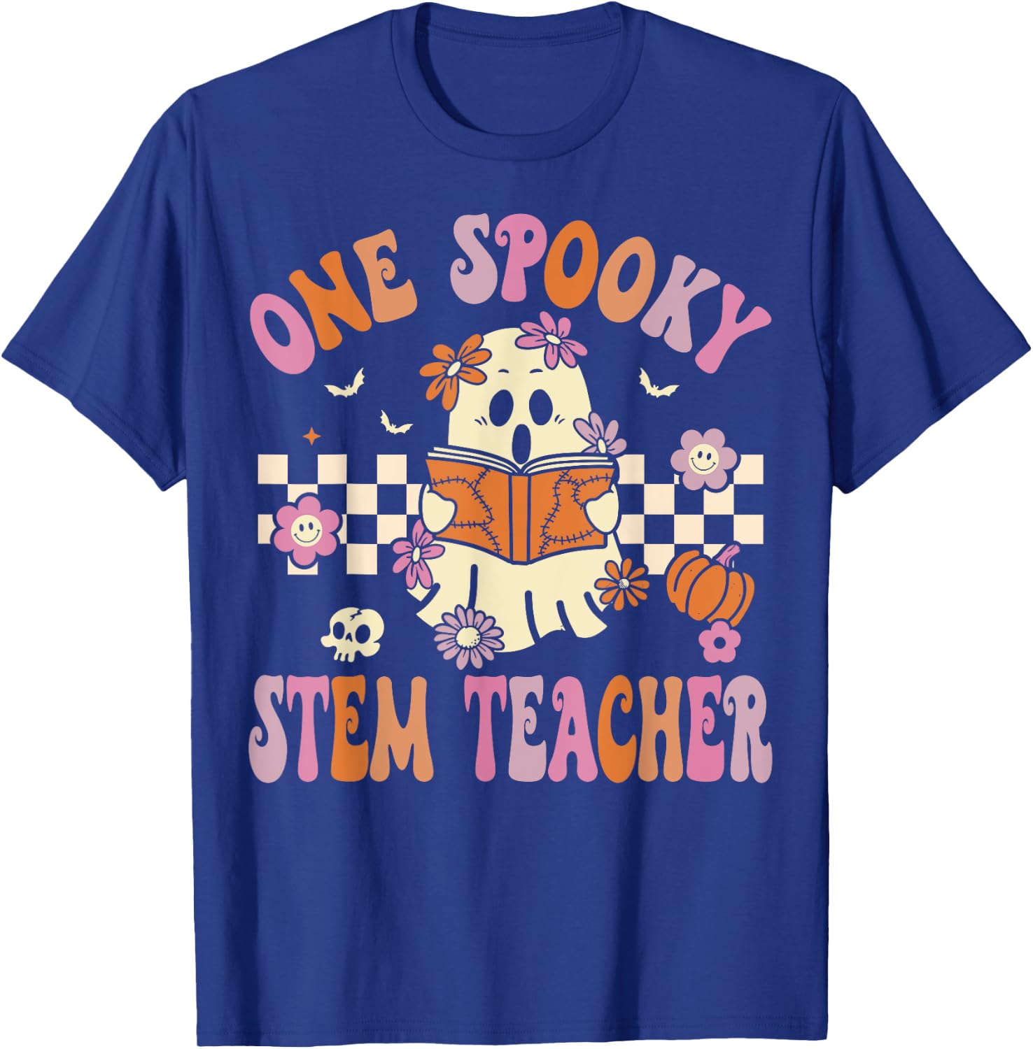 One Spooky Stem Teacher Halloween Costume Science Teacher Men Women T-Shirt - T-Shirt | Royal