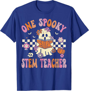 One Spooky Stem Teacher Halloween Costume Science Teacher Men Women T-Shirt - T-Shirt | Royal