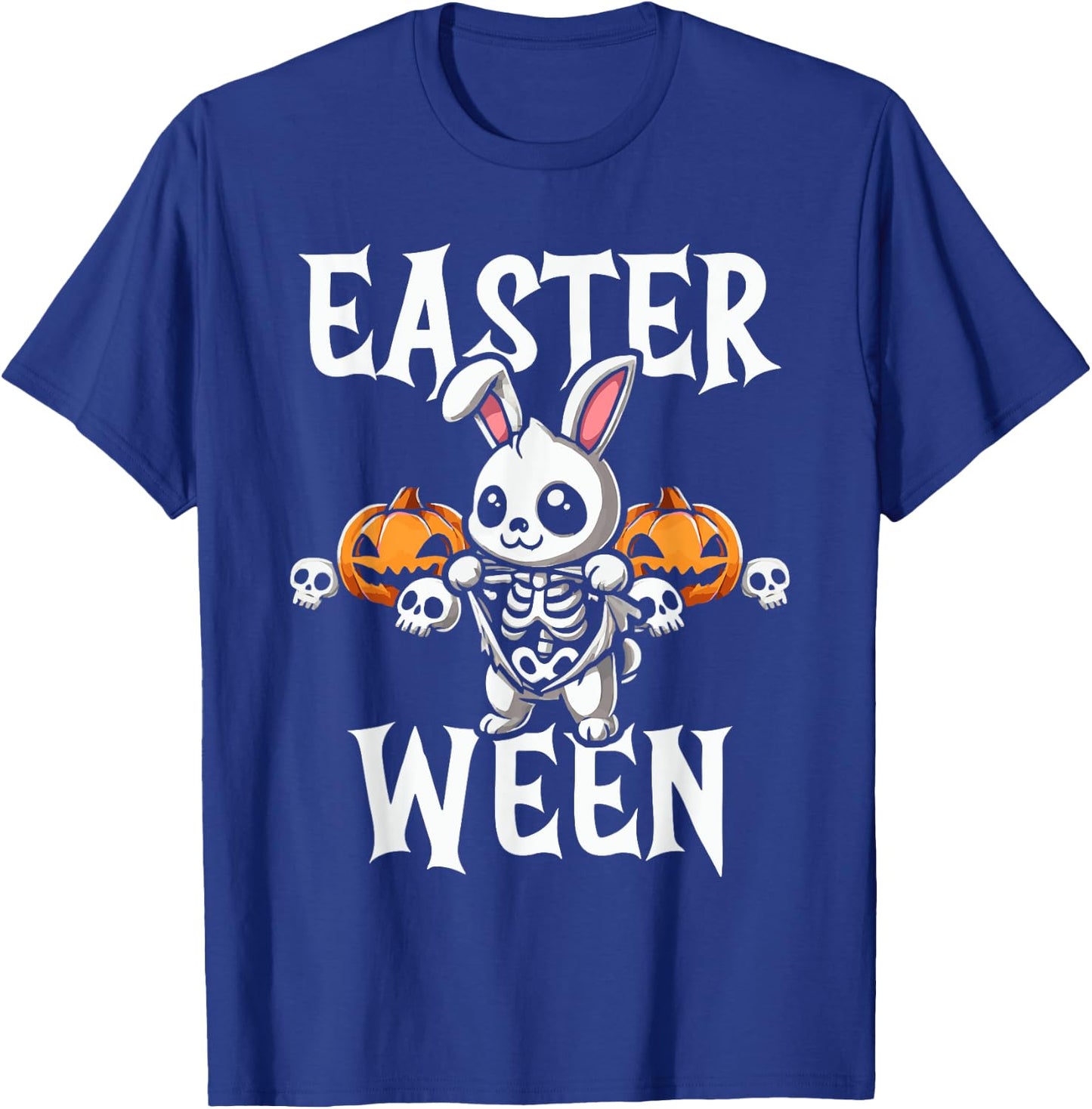 Easter Ween Skeleton Bunny Halloween Theme T-Shirt - T-Shirt | Royal