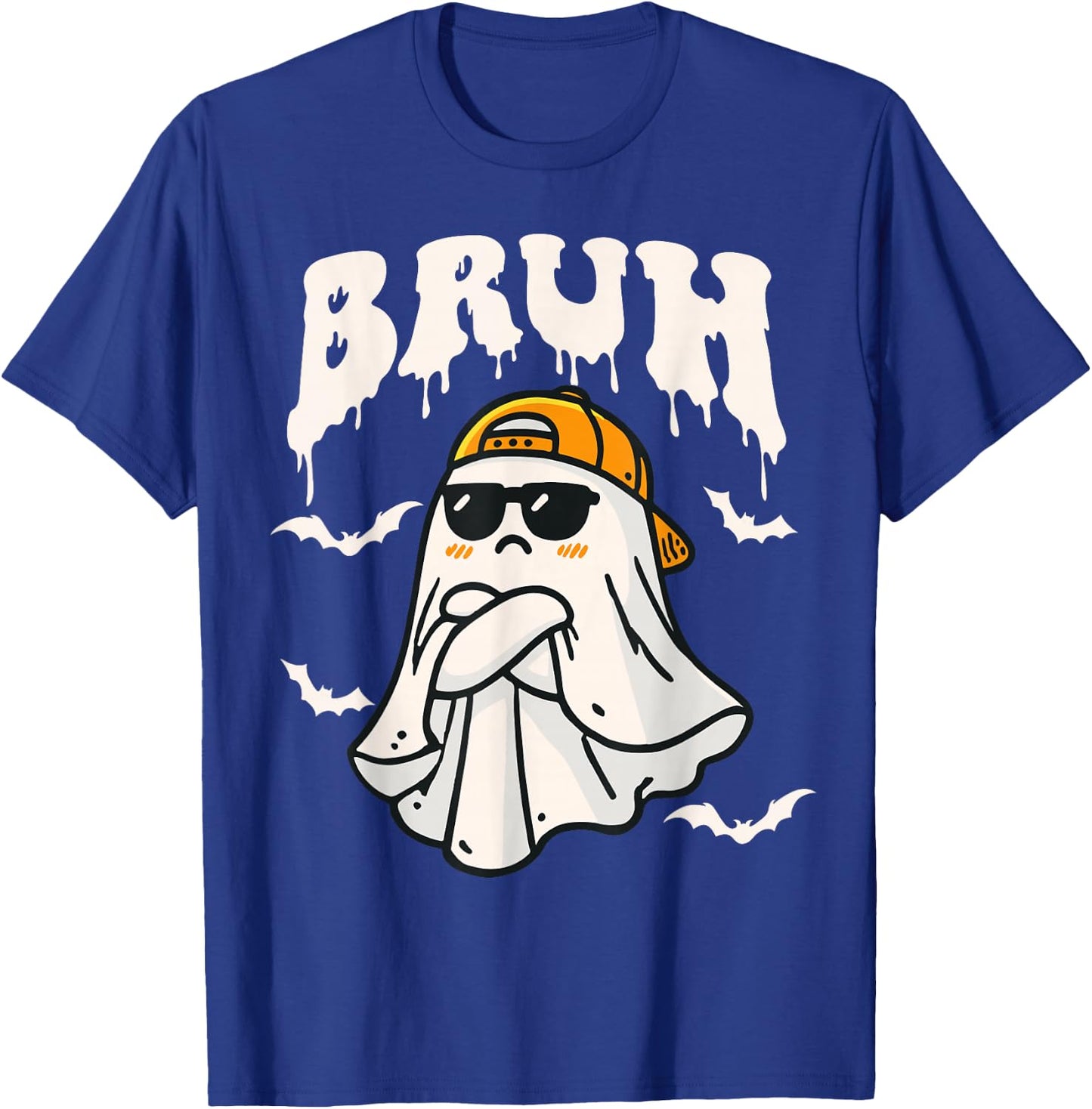 Halloween Bruh Cute Funny Ghost Boo Spirit Halloween Bruh T-Shirt - T-Shirt | Royal