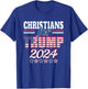 Christians For Trump Pro Trump 2024 Election Trump Supporter T-Shirt - T-Shirt | Royal