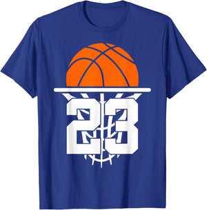 23 Years Basketball 23rd Birthday T-Shirt - T-Shirt | Royal