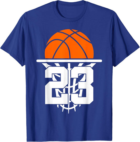 23 Years Basketball 23rd Birthday T-Shirt - T-Shirt | Royal