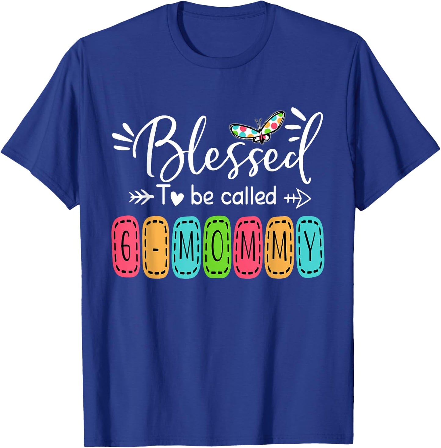 Blessed To Be Called Gmommy Stitch Patch, Gift T-Shirt - T-Shirt | Royal