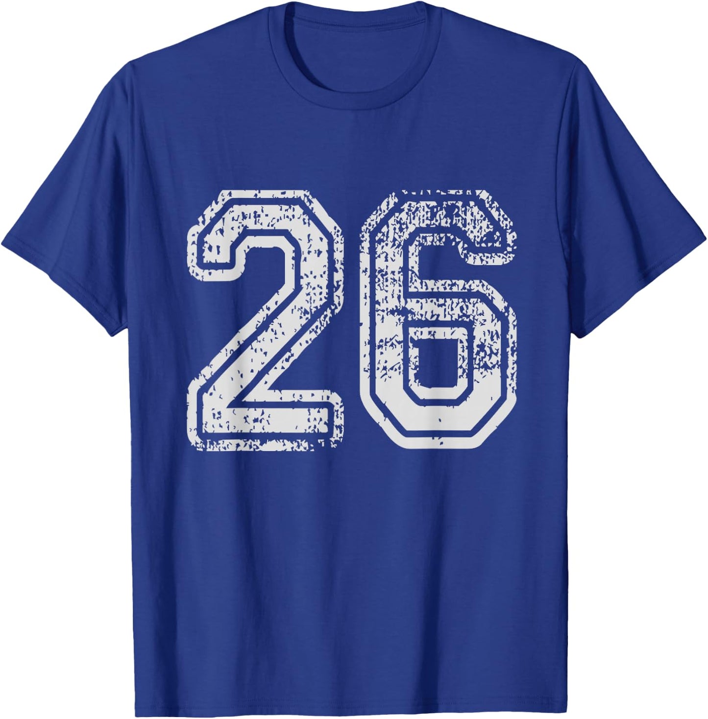 Team Jersey Uniforms Number 26 School Sports 26th Birthday T-Shirt - T-Shirt | Royal