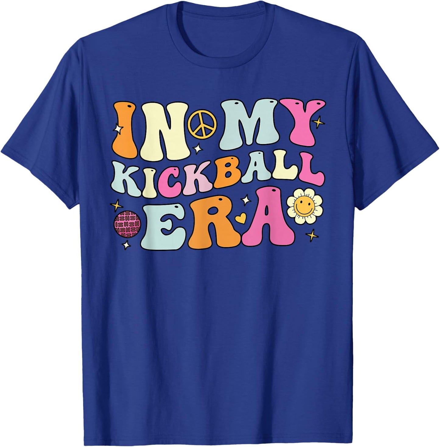 In My Kickball Era, Cute Groovy Kickball Players T-Shirt - T-Shirt | Royal
