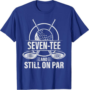 Funny 70th Birthday Golf Pun Golfing 70 Year Old Golfer T-Shirt - T-Shirt | Royal