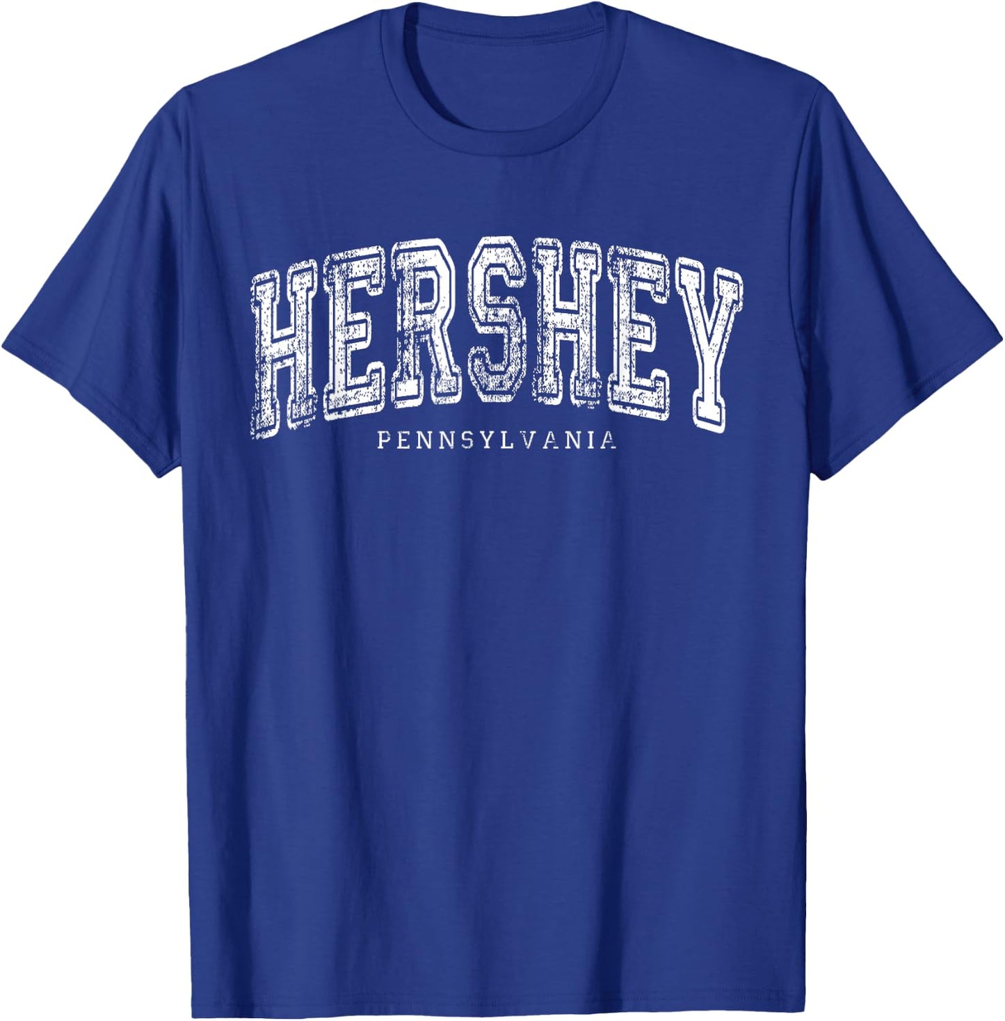 Hershey Pennsylvania Vintage Retro US City State Travel T-Shirt - T-Shirt | Royal