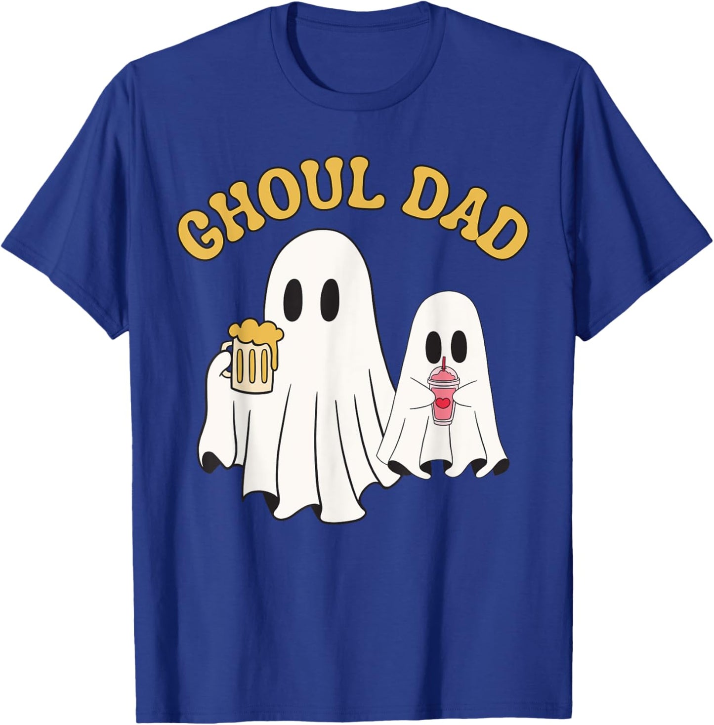 Ghoul Dad Funny Halloween Father Retro Ghost Daddy Beer T-Shirt - T-Shirt | Royal