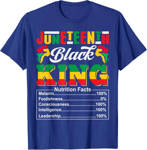 Juneteenth 1865 Black King Nutritional Facts Juneteenth Men T-Shirt - T-Shirt | Royal