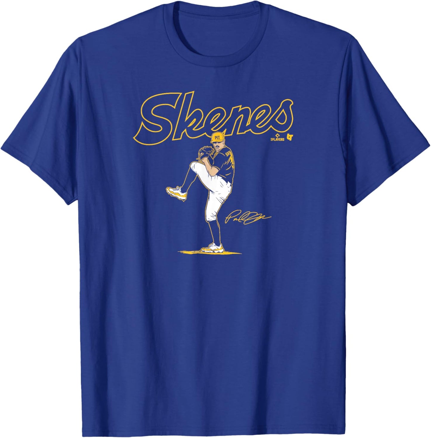 Paul Skenes - Ace Pose - Pittsburgh Baseball T-Shirt - T-Shirt | Royal