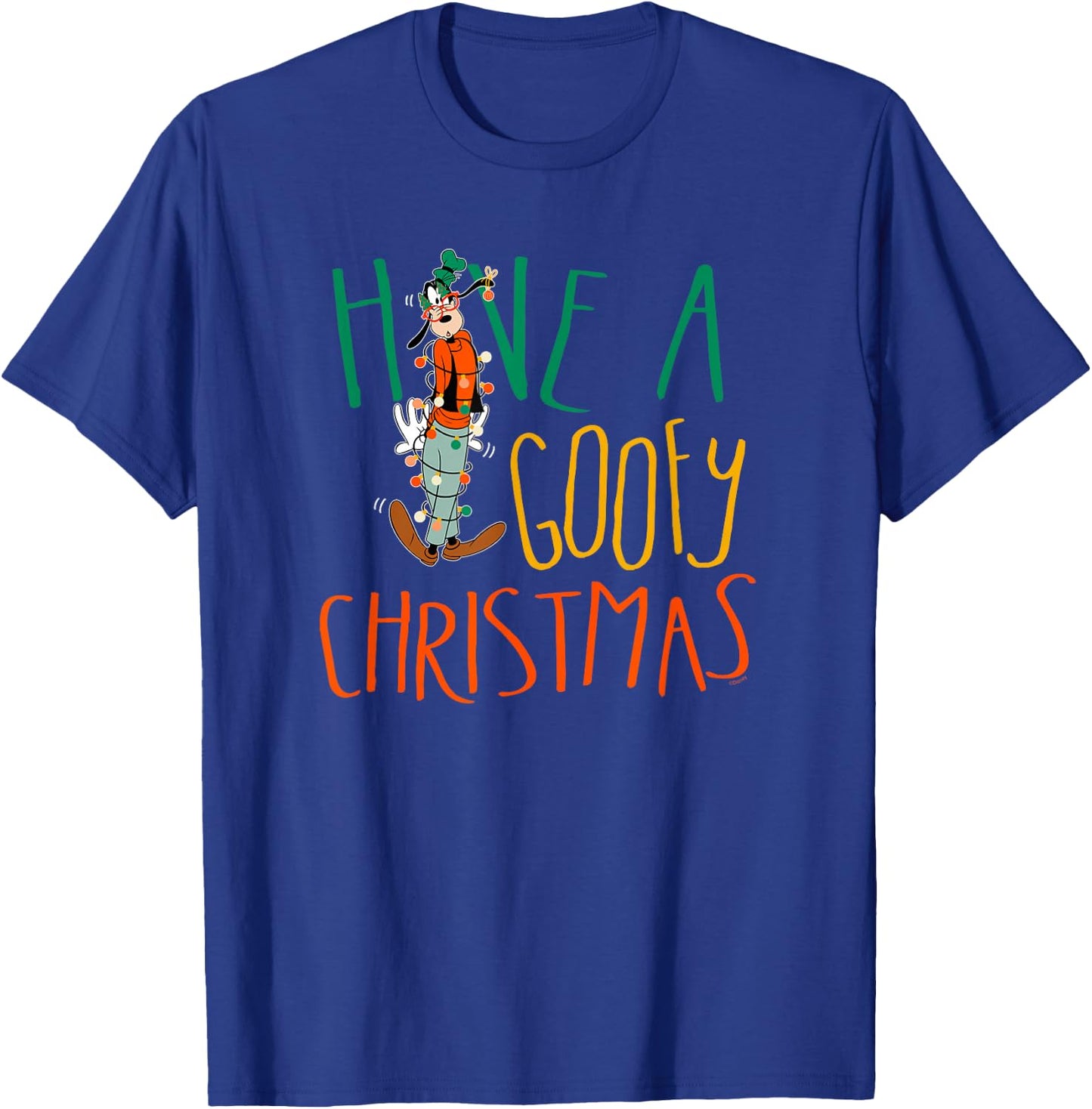 Disney Have a Goofy Christmas Tangled Lights Funny T-Shirt - T-Shirt | Royal