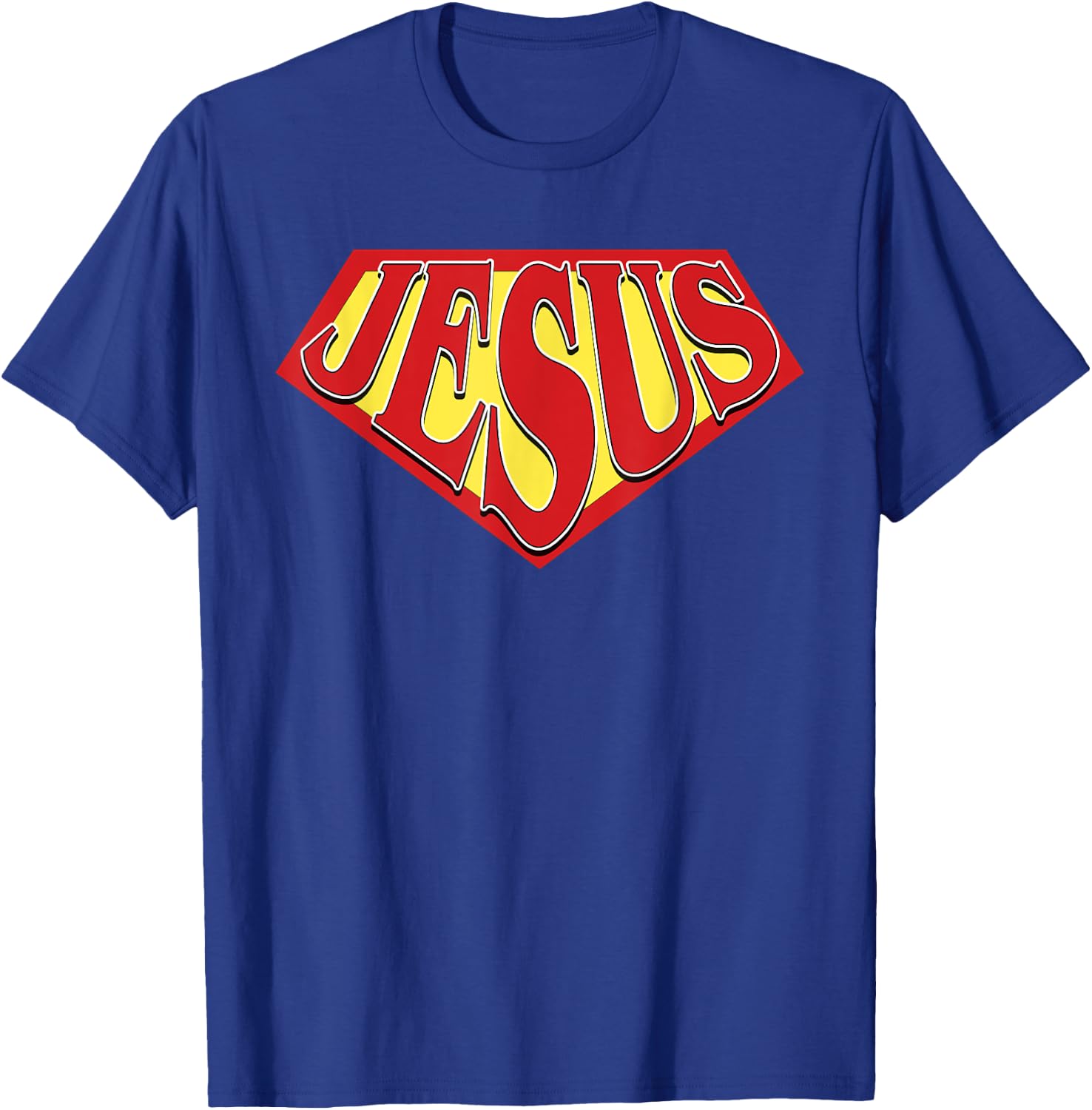 Christian Bodybuilding Powered by Jesus for Weightlifting T-Shirt - T-Shirt | Royal