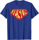 Christian Bodybuilding Powered by Jesus for Weightlifting T-Shirt - T-Shirt | Royal