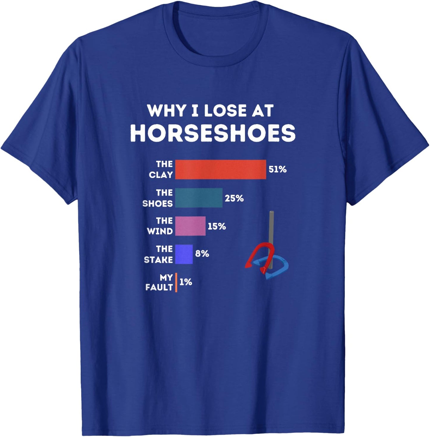 National Horseshoe Pitchers Association NHPA Funny Saying T-Shirt - T-Shirt | Royal