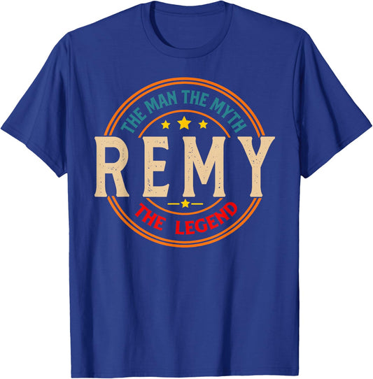 REMY The Man The Myth The Legend Vintage Personalized T-Shirt - T-Shirt | Royal