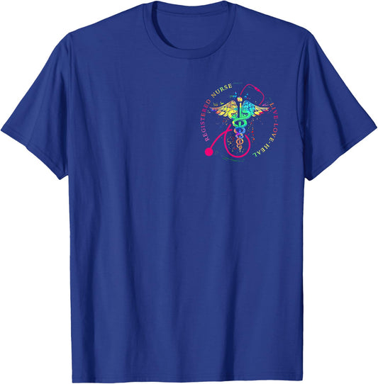 Registered Nurse Stethoscope Nursing RN Staff Pocket RN T-Shirt - T-Shirt | Royal