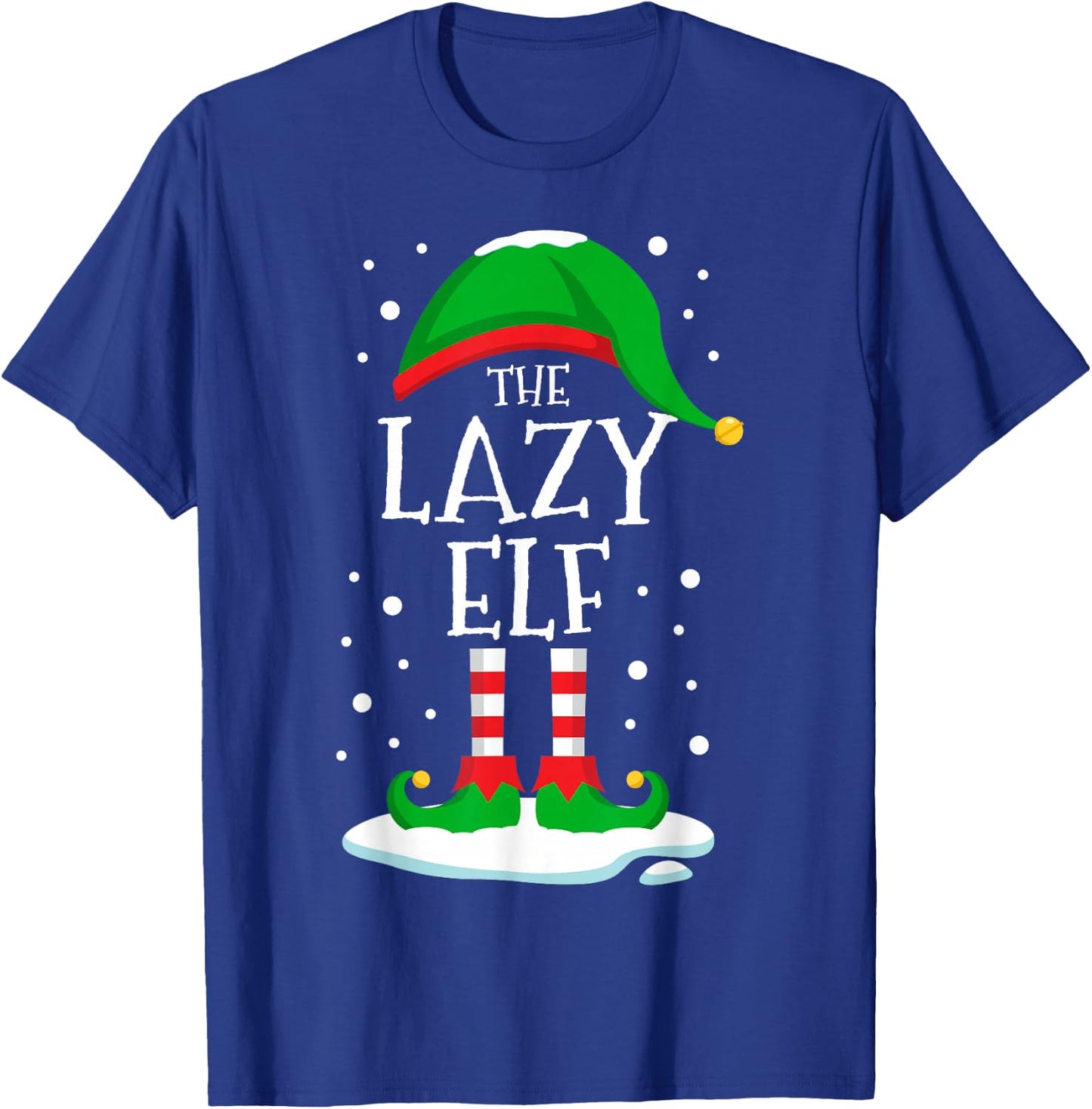 The Lazy Elf Christmas Family Matching Xmas Group Funny T-Shirt - T-Shirt | Royal