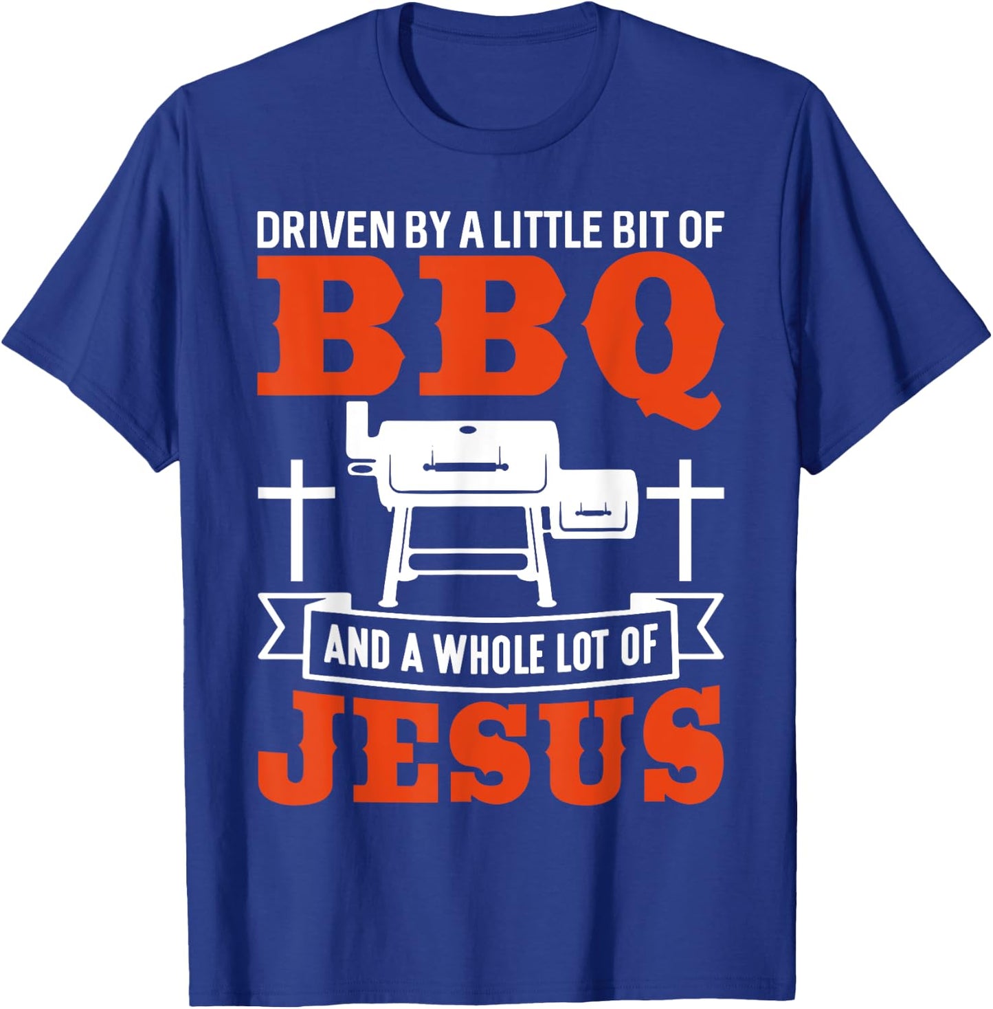 BBQ Jesus Shirt Barbecue BBQing Funny Christian Barbecue T-Shirt - T-Shirt | Royal