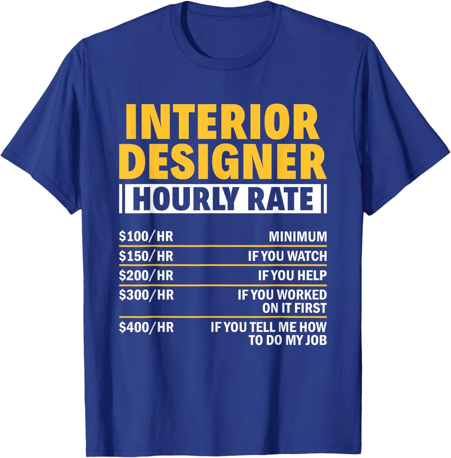 Interior Designer Hourly Rate Home Decorator Interior Design T-Shirt - T-Shirt | Royal