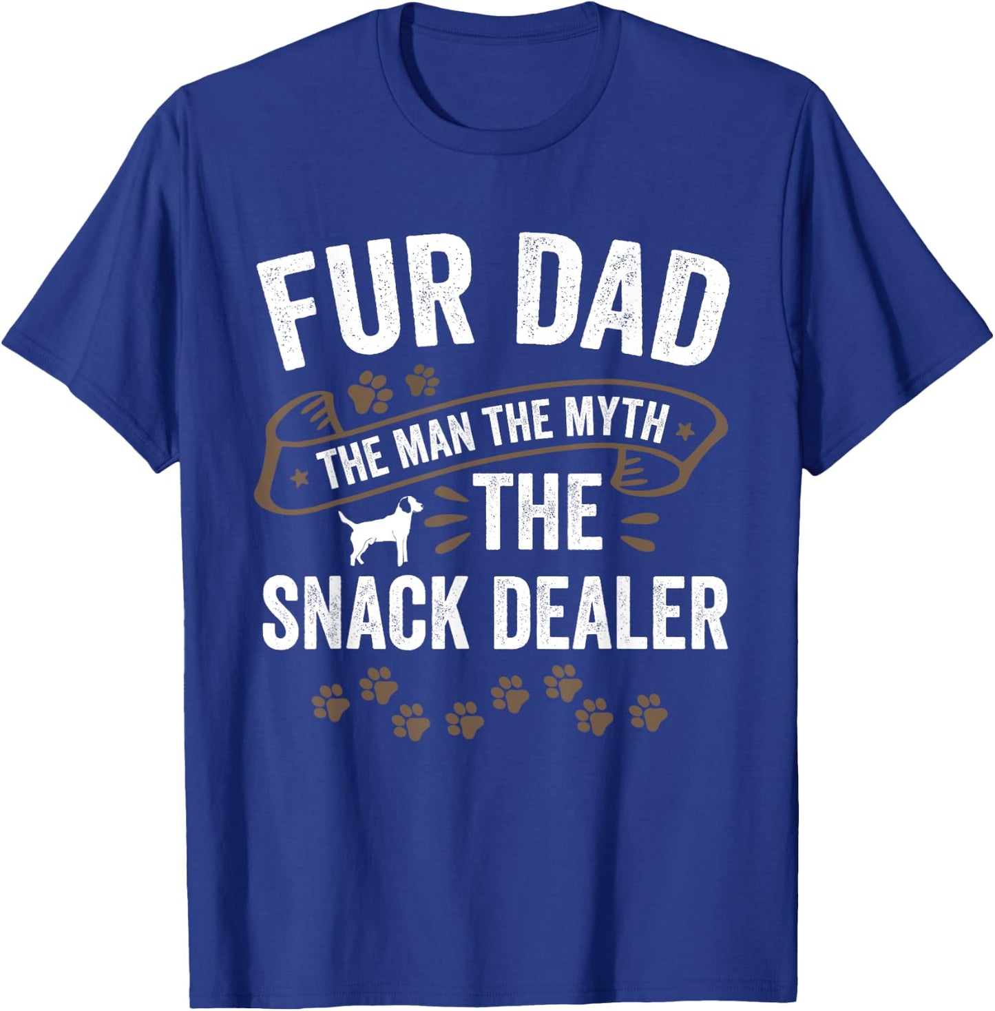 Fur Dad Dog Fathers Day 2024 Men Women T-Shirt - T-Shirt | Royal