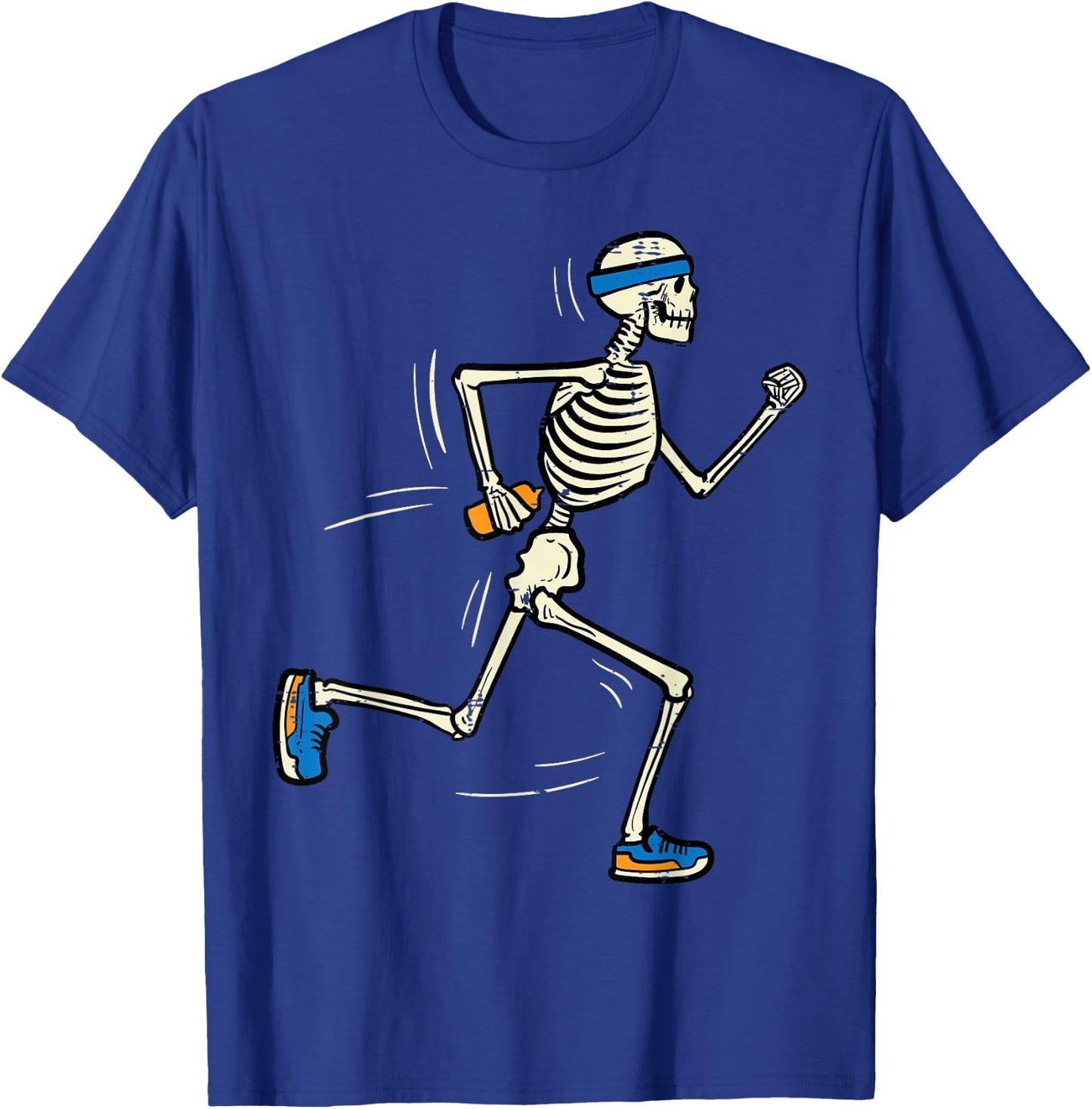 Halloween Skeleton Running Marathon Costume Men Women Kids T-Shirt - T-Shirt | Royal