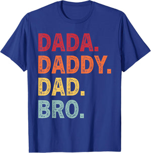 Retro Dada Daddy Dad Bro Funny Fathers Day Retro Vintage T-Shirt - T-Shirt | Royal